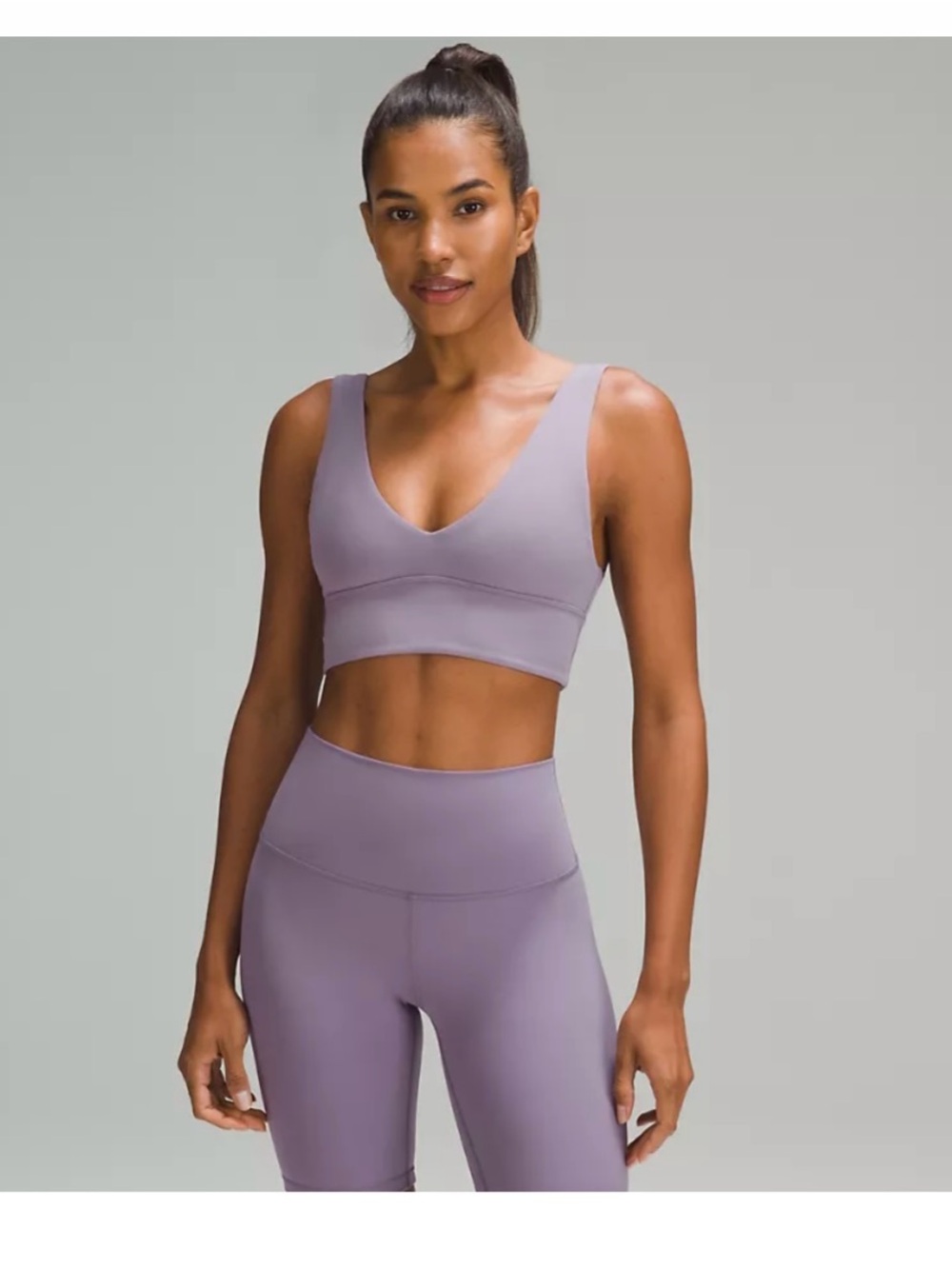 lululemon athletica Lavender V-Neck Longline Sports Bra
